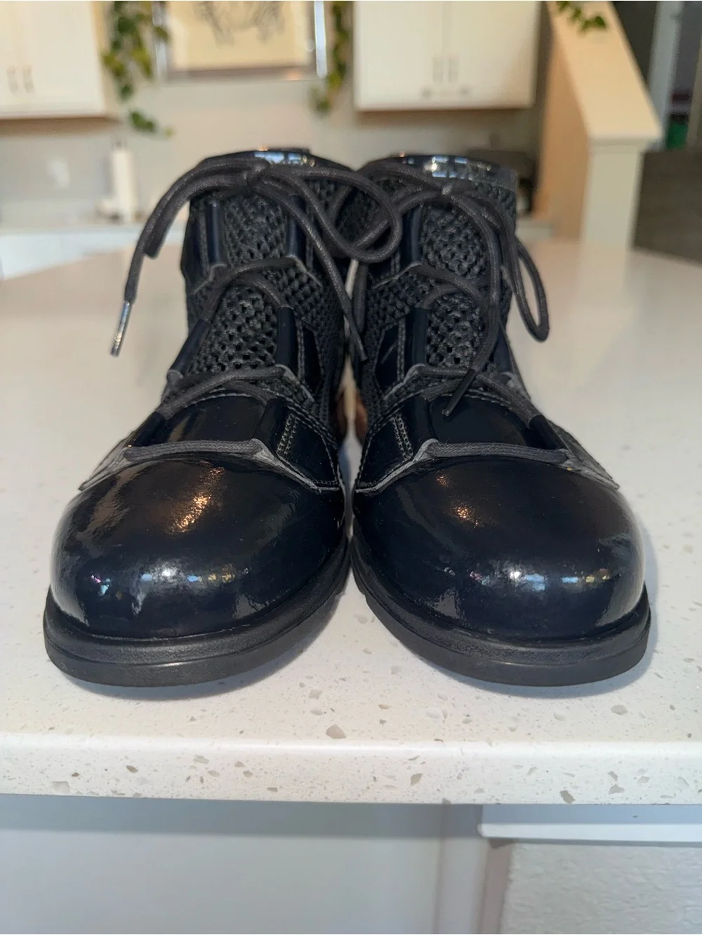 Sorel Men's Black Patent and Mesh Chukka Boots